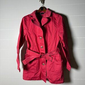 Relativity Spring Belted Jacket- Sz XL- Dark Coral Color